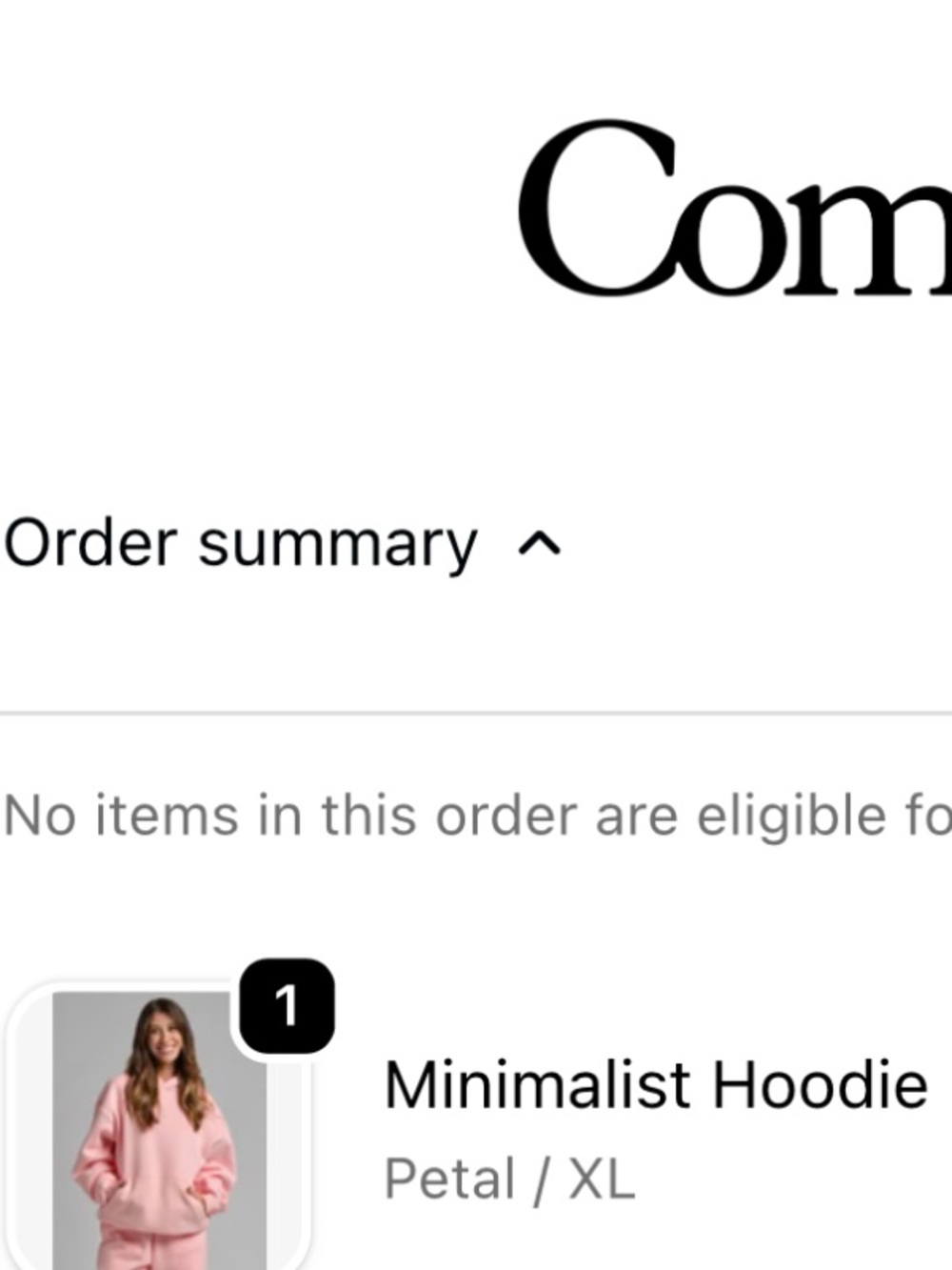 COMFRT Minimalist Hoodie XL Petal - Picture 4 of 9
